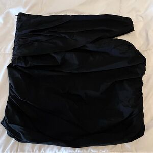 Zara Black Cut Out Draped Ruched Mini Skirt Women’s size xl